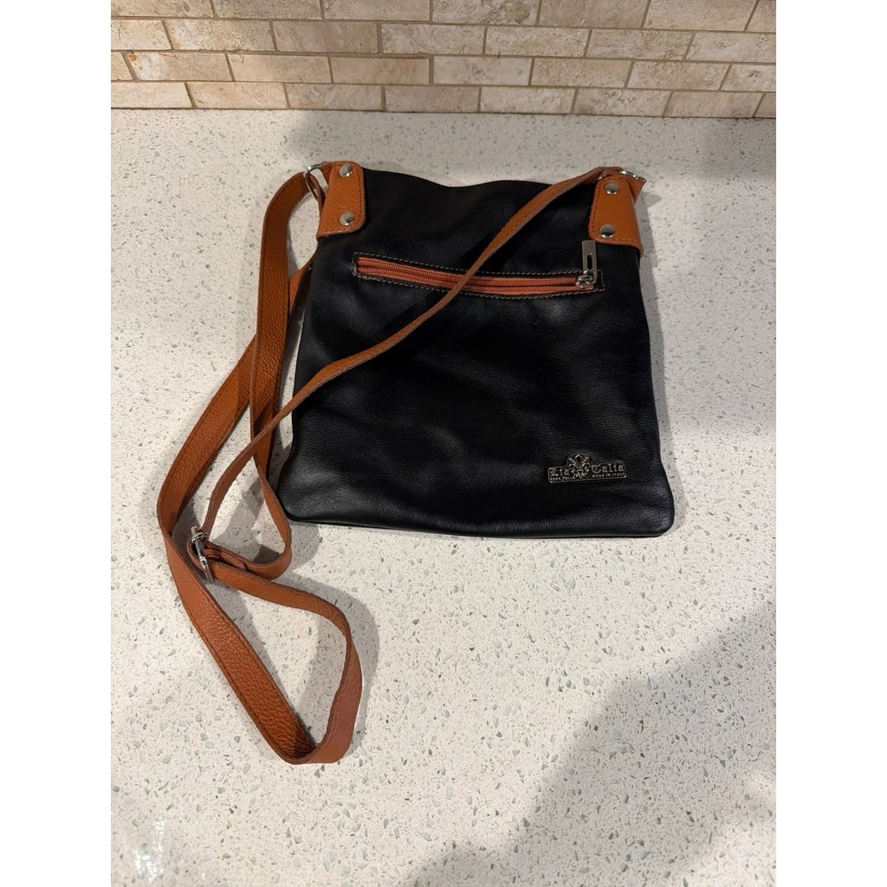 Vintage Vera Pelle Leather Crossbody Bag Made‎ in Italy